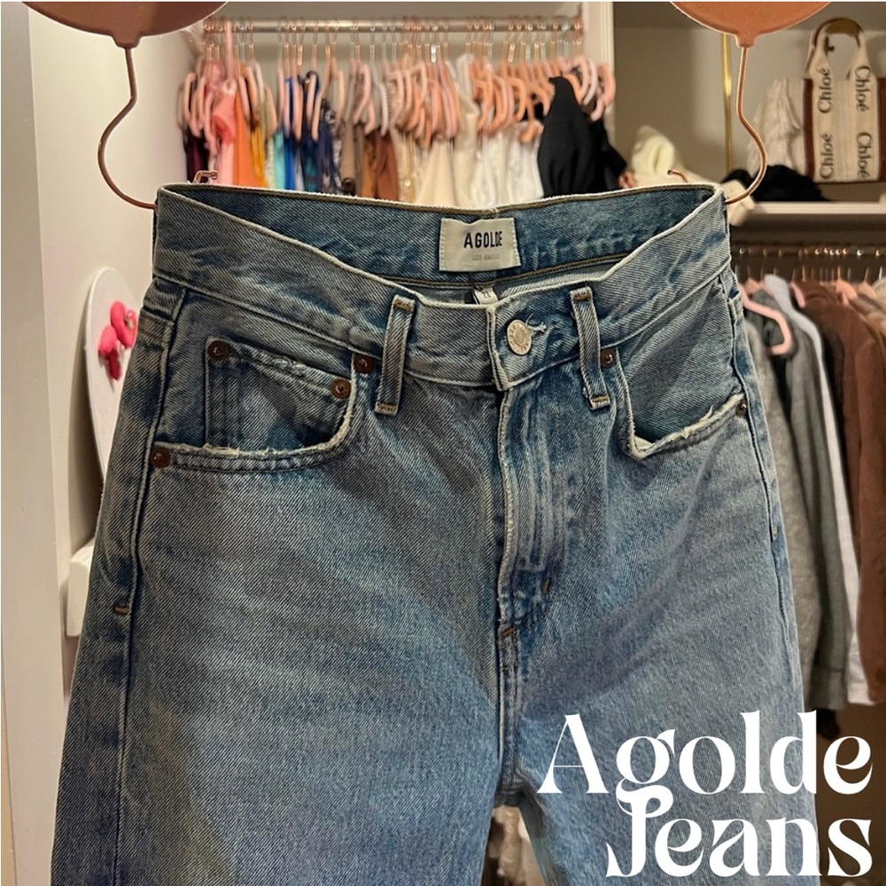 AGOLDE CHERIE HIGH RISE STRAIGHT JEANS / WORN ONCE